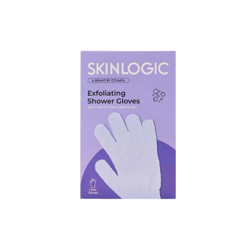 Skinlogic Bath And Body Exfoliating Body Gloves 1 Pair Purple