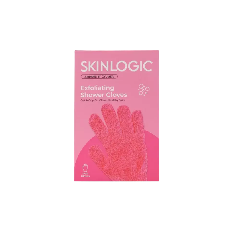Skinlogic Bath And Body Exfoliating Body Gloves 1 Pair Pink