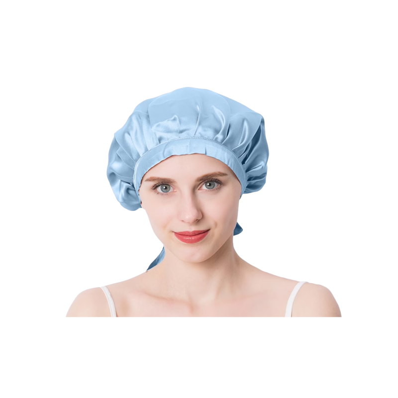 Blink Silk Bonnet Caps Plain Night Sleep Hat Women Hair Satin Scarf #Pale BlueBlink Silk Bonnet Caps