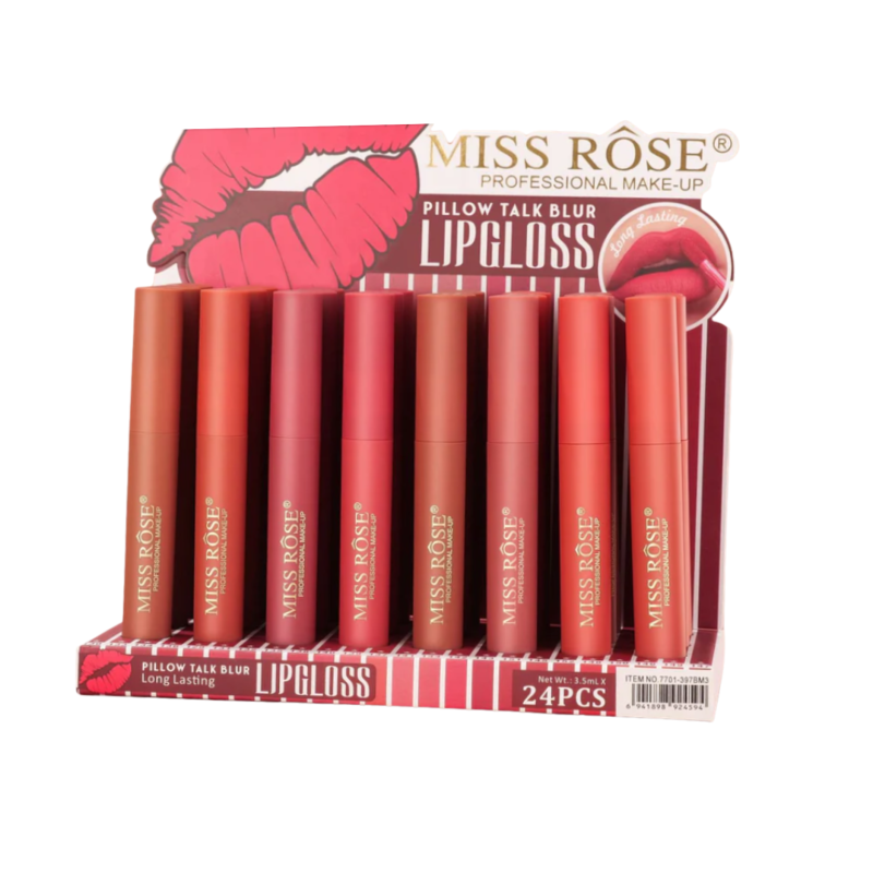 Miss Rose Hydramatte Pillow Talk Blur Long Lasting Lip Gloss 8pcs Set