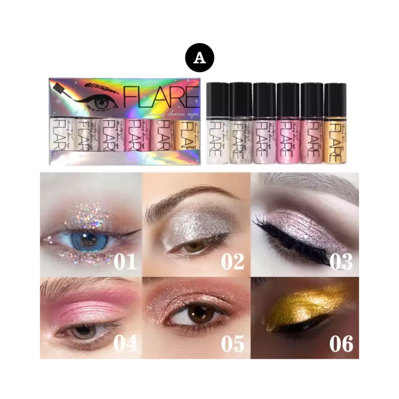 PEIYEN FLARE 6 Colors Charm Shine Liquid Eyeshadow / Eyeliner (A)