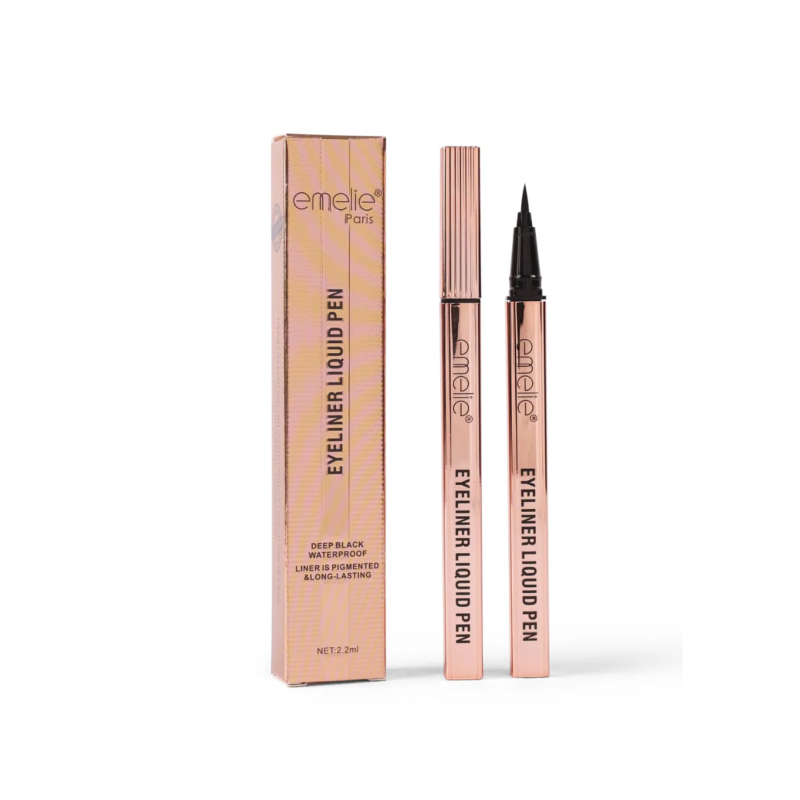 emelie® Paris Eyeliner Liquid Pen – Deep Black Waterproof 24H