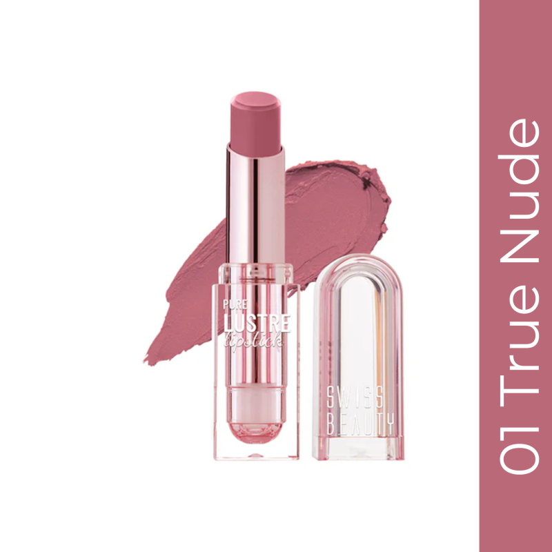 Swiss Beauty Pure Lustre Lipstick 01 True Nude