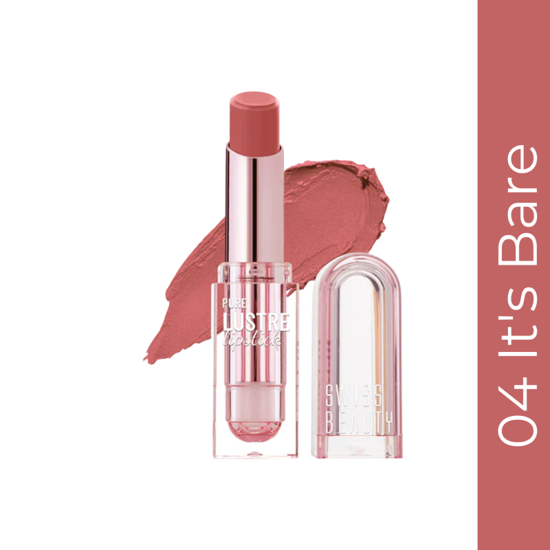 Swiss Beauty Pure Lustre Lipstick 04 It's Bare