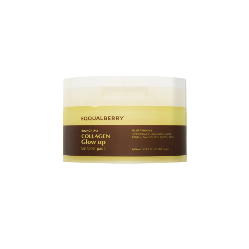 EQQUALBERRY Collagen Glow Up Gel Toner Pads 60pads